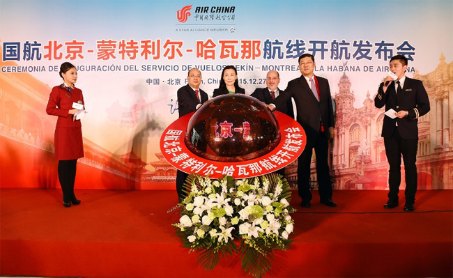 Air China - slavnostní zahájení linky do Havany