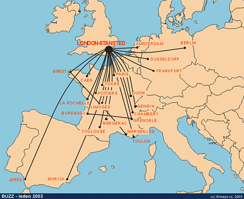 Mapa linek Buzz