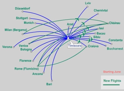 Carpatair - mapa linek