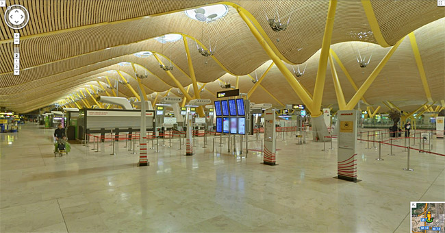 Google Street View - letiště Madrid - check-in