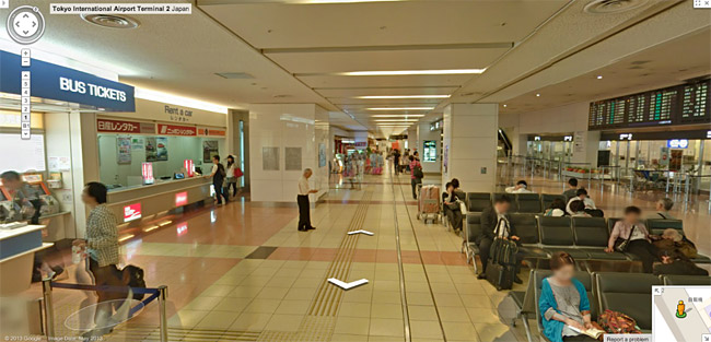 Google StreetView - Tokio-Haneda - přílety