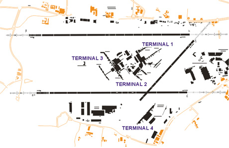 Plánek letiště Heathrow