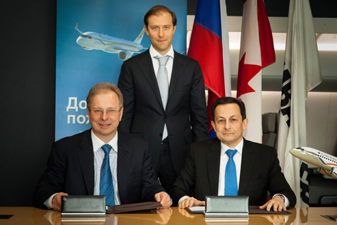 Ilyushin Finance - Bombardier CS300 - podpis objednávky