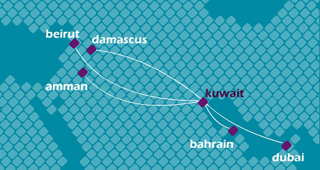 Jazeera Airways- mapa linek