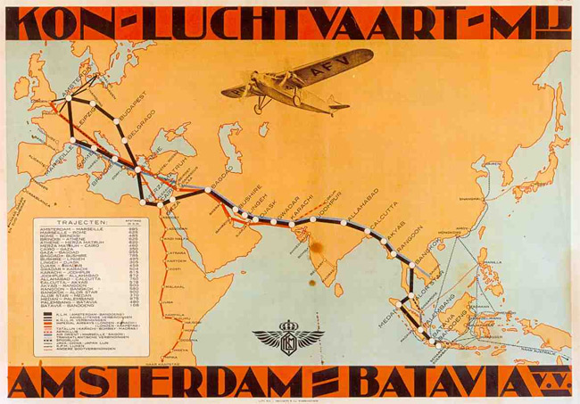 KLM - Batavia - trasa letu