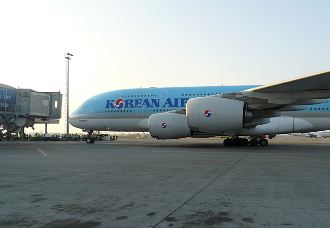 Korean Air - Airbus A380 - Letiště Praha
