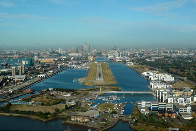 London City Airport - letecký pohled