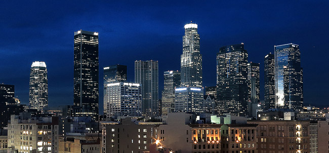Los Angeles - noční panorama