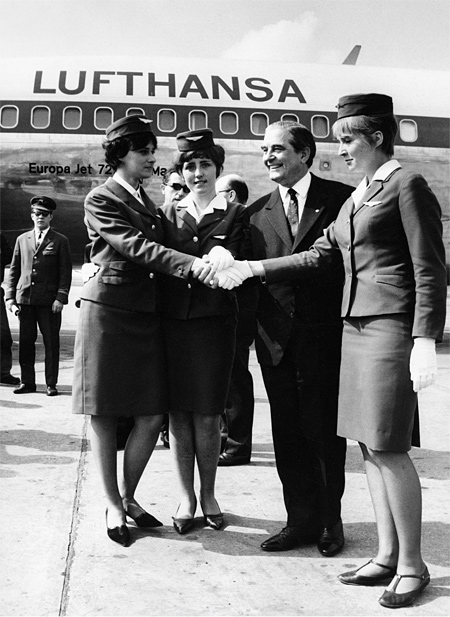Lufthansa - zahájení letů do Prahy v roce 1966
