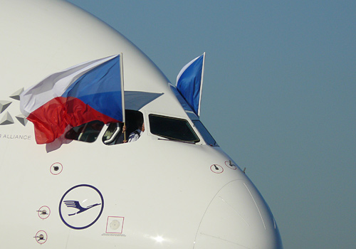 Lufthansa - Airbus A380 poprvé v Praze