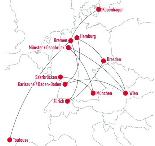 OLT Express Germany - mapa linek 2013