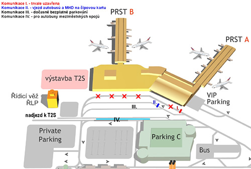 Nová organizace dopravy na letišti Praha-Ruzyně