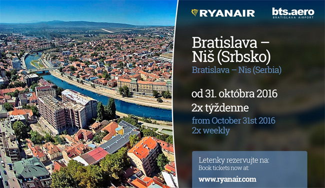 Ryanair - Bratislava-Niš
