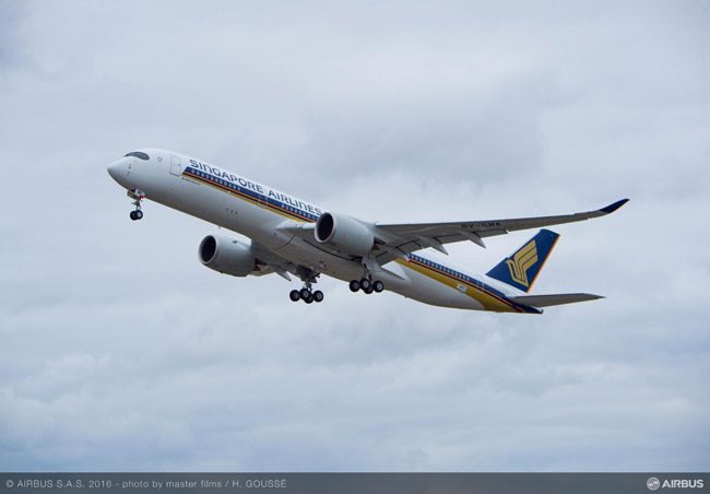 Singapore Airlines - Airbus A350XWB - první let