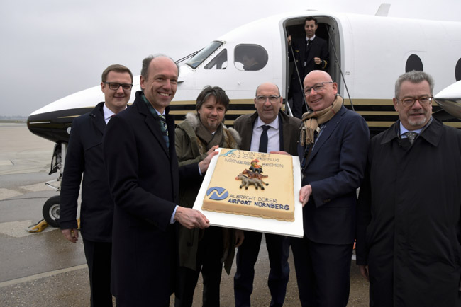 Twin Jet - Beechcraft 1900 - první let Norimberk - Brémy