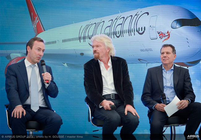 Virgin Atlantic - objednávka Airbus A350-1000 - Richard Branson