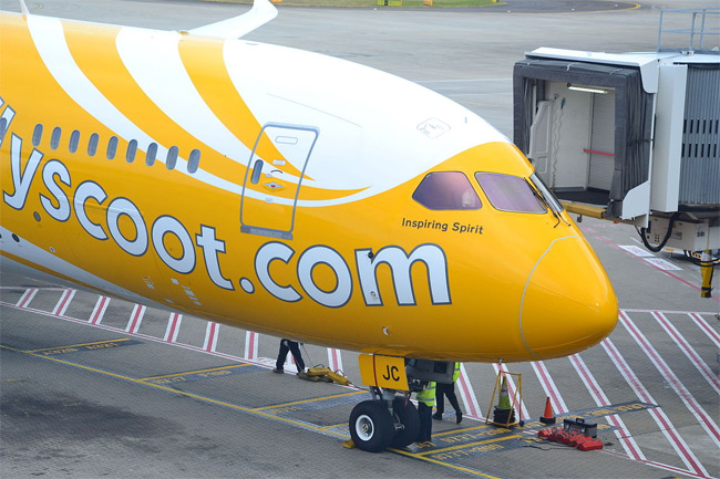 Scoot - Boeing 787 - letiště