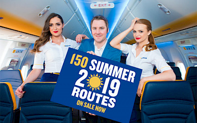 Ryanair - léto 2019 - 150 linek