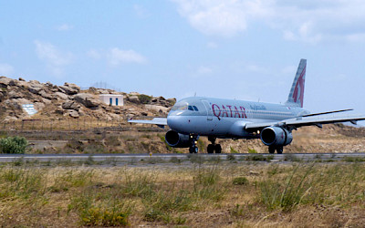 Qatar Airways - Airbus A320 - Mykonos