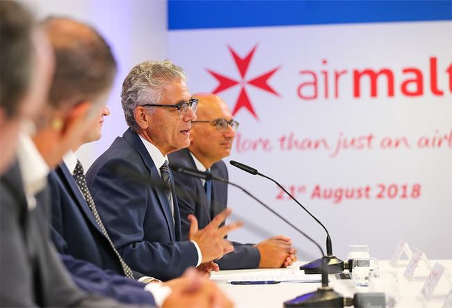 Tisková konference Ryanair a Air Malta