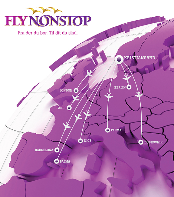 FlyNonstop - mapa linek