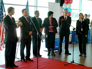 Slavnostní ceremoniál u příležitosti prvního letu Delta Air Lines do Prahy - Autor: Tomáš Hampl