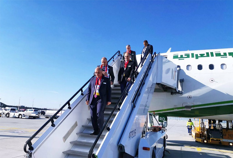 Přílet irácké delegace zahajovacím letem Iraqi Airways do Mnichova (foto: Iraqi Airways)