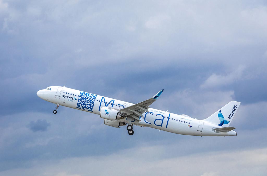 Nový Airbus A321LR v barvách Azores Airlines (foto: Airbus)