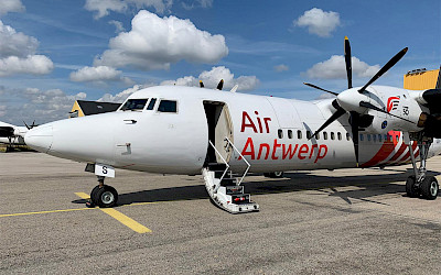 První Fokker 50 v barvách Air Antwerp (foto: Air Antwerp)