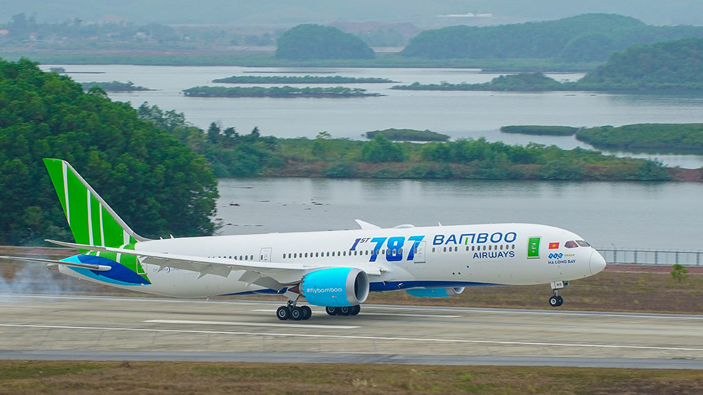 Od 1. ledna Bamboo Airways provozují první Boeing 787-9 na komerčních letech. První letoun létá mezi Hanojí a Ho Či Minovým městem (foto: Bamboo Airways)
