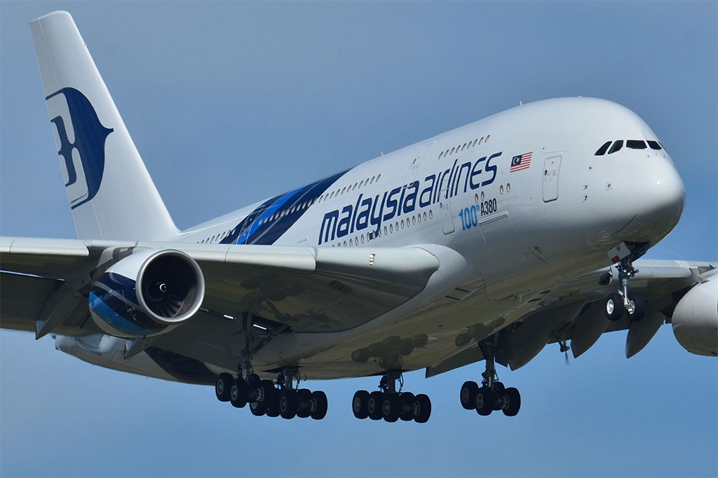 Stý vyrobený Airbus A380 byl dodán Malaysia Airlines. Společnost objednala celkem šest letadel A380 (foto: Laurent Errera/Wikimedia Commons - CC BY-SA 2.0)