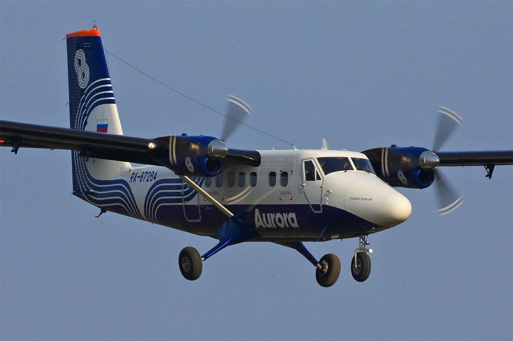 Aurora provozuje rovněž malé letouny DHC-6-400 Twin Otter vyráběné kanadskou firmou Viking Air (foto: IRONHIDE/Wikimedia Commons - CC BY-SA 2.0)