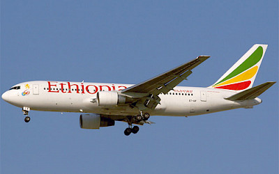 Boeing 767 v barvách Ethiopian Airlines (foto: Konstantin von Wedelstaedt/Wikipedia)